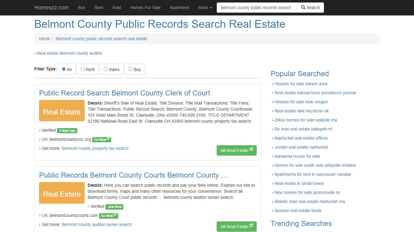 Belmont County Public Records Search Real Estate